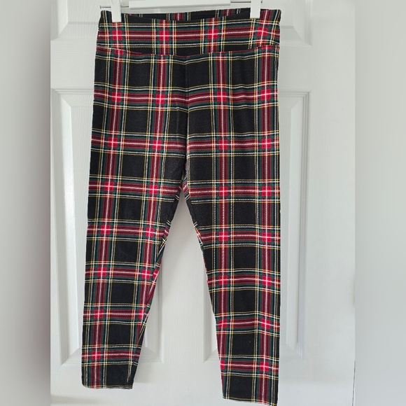 Jcrew Factory plaid  legging size L - Picture 3 of 7